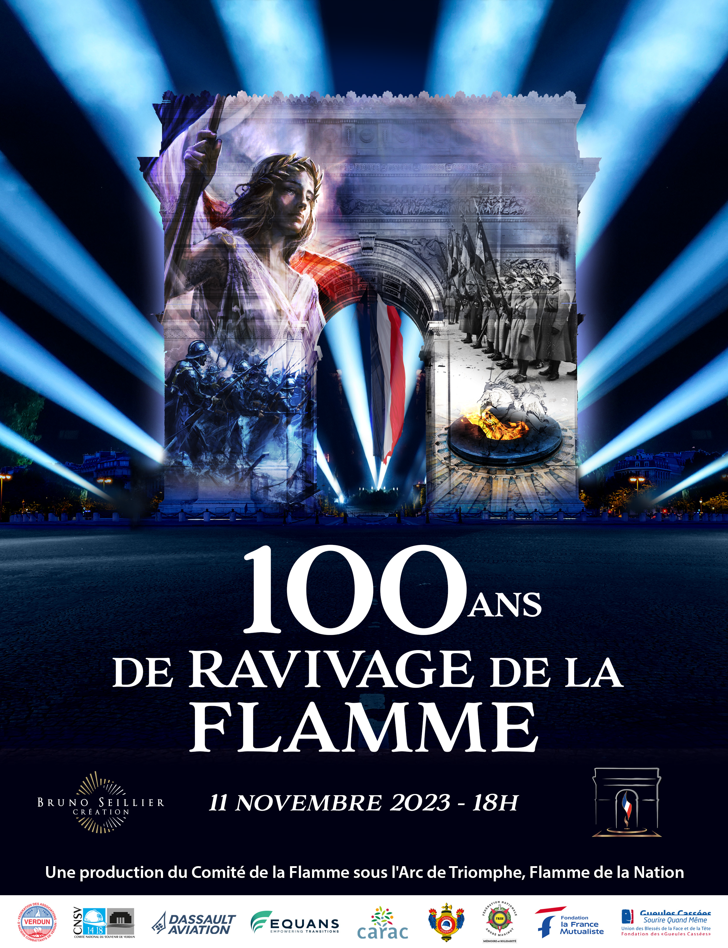 1923-2023, Spectacle 100 ans de ravivage de la Flamme